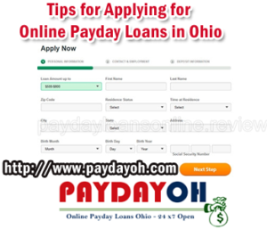 Tips for Applying for Online Payday Loans in Ohio